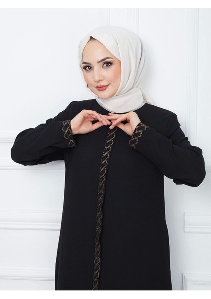 Taş Detaylı Büyük Beden Ferace fırsatları