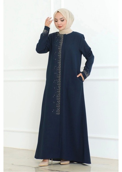 Ön ve Kol Taş Detaylı Büyük Beden Ferace fiyatları