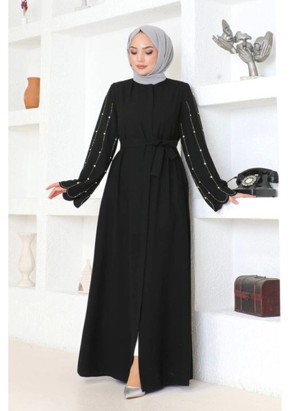 Kolları Taş Detaylı Ferace