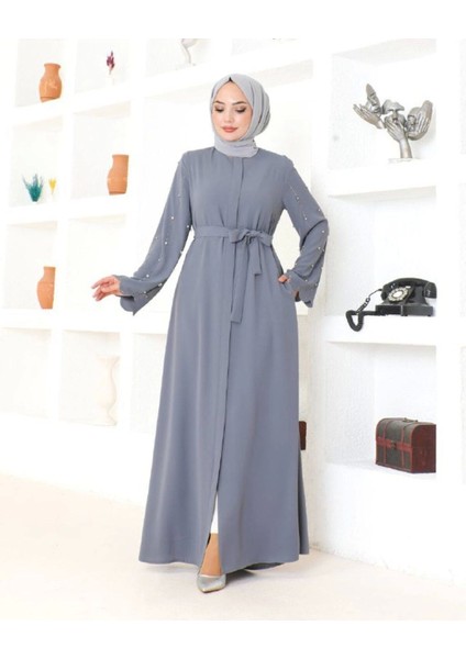 Kolları Taş Detaylı Ferace