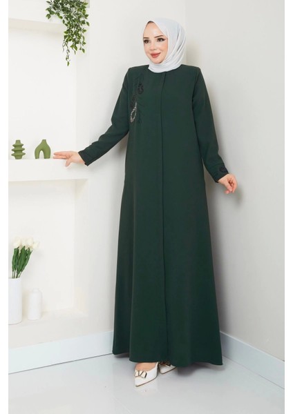 Ön ve Bilek Taş Detaylı Ferace