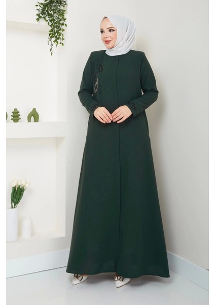 Ön ve Bilek Taş Detaylı Ferace fiyatları