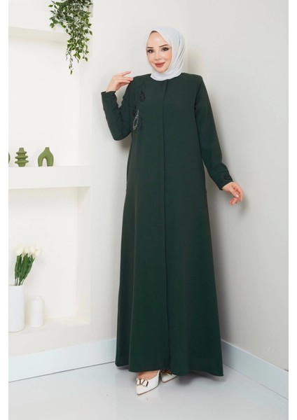 Ön ve Bilek Taş Detaylı Ferace indirimleri