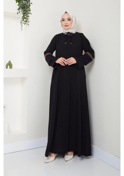 Nakış Işlemeli Büyük Beden Ferace