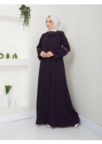 Nakış Işlemeli Büyük Beden Ferace modelleri