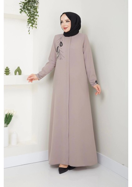 Ön ve Bilek Taş Detaylı Ferace fiyatları