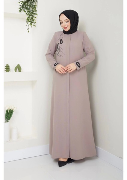 Ön ve Bilek Taş Detaylı Ferace modelleri