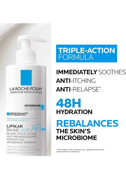 La Roche Posay Lipikar Baume Light Ap+M Nemlendirici Hafif Balsam 400 ml