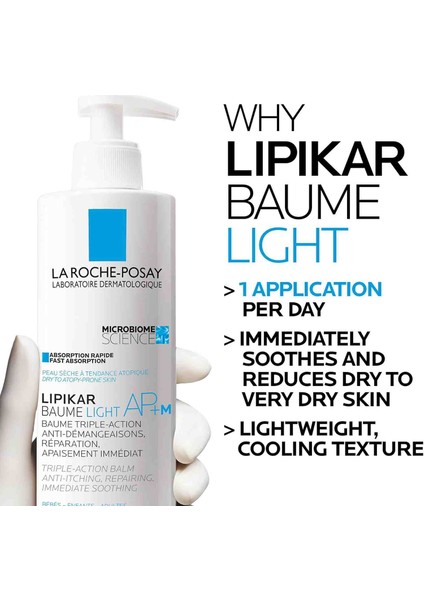 La Roche Posay Lipikar Baume Light Ap+M Nemlendirici Hafif Balsam 400 ml