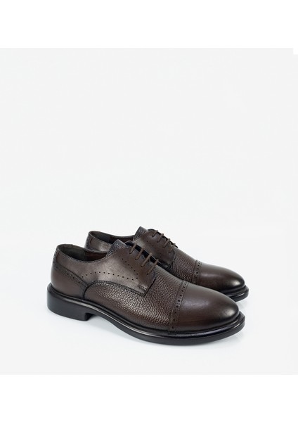 Erkek Kahverengi Deri Ortopedik Klasik Ayakkabı modelleri