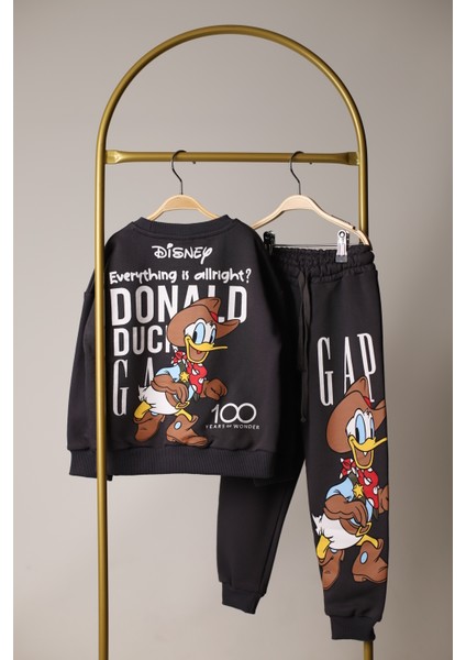 Antrasit Kovboy Donald Duck Eşofman Takımı