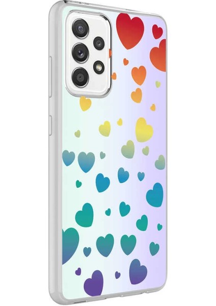 Galaxy A72 Kılıf Zore M-Blue Desenli Kapak