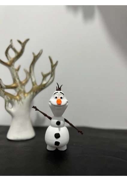Karlar Ülkesi Temalı 3D Baskı Olaf Kardan Adam Figürü 12CM - Frozen Hediyelik ve Dekoratif