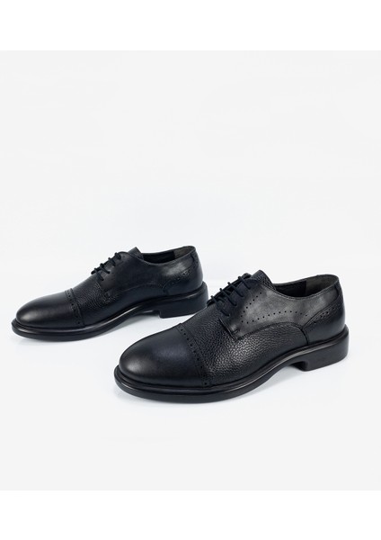 Erkek Siyah Deri Ortopedik Klasik Ayakkabı modelleri