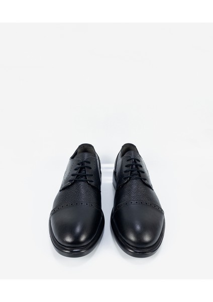 Erkek Siyah Deri Ortopedik Klasik Ayakkabı fırsatları
