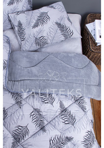 Yalıteks Home Tek Kişilik Welsoft Çift Taraflı Lüks Yorgan ve Yastık Kılıfı - Leaf fiyatları