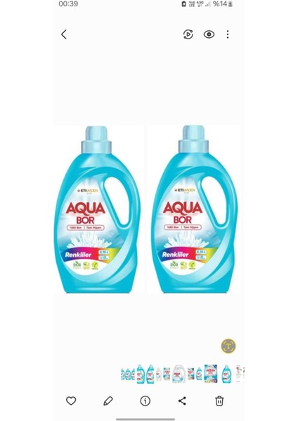 Aquabor Sıvı Çamaşir Deterjani Renkli̇ler Içi̇n 66 Yikama Doğal Mi̇neralli̇