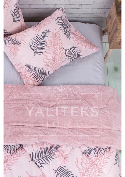 Yalıteks Home Tek Kişilik Welsoft Çift Taraflı Lüks Yorgan ve Yastık Kılıfı - Leaf fiyatları