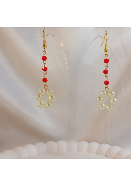Kristal Taşı Sallantılı Inci Boncuk Çiçek Küpe fiyatları