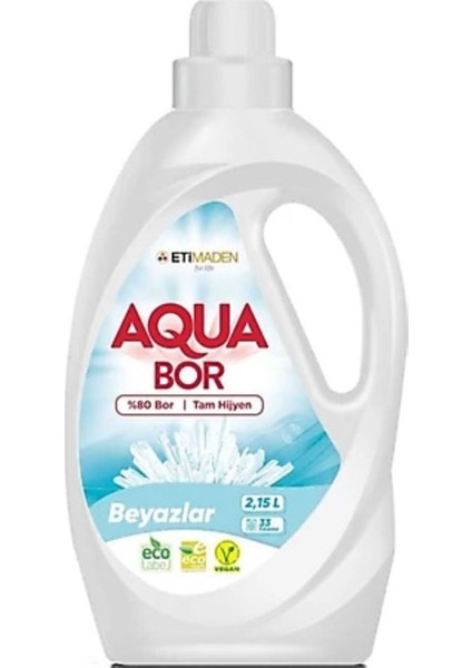 Aquabor Doğal Mi̇neralli̇ Sıvı Çamaşir Deterjani Beyazlar Içi̇n 33 Yikama