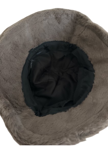 Peluş Yumuşak Dokulu Bucket Şapka - Kahverengi