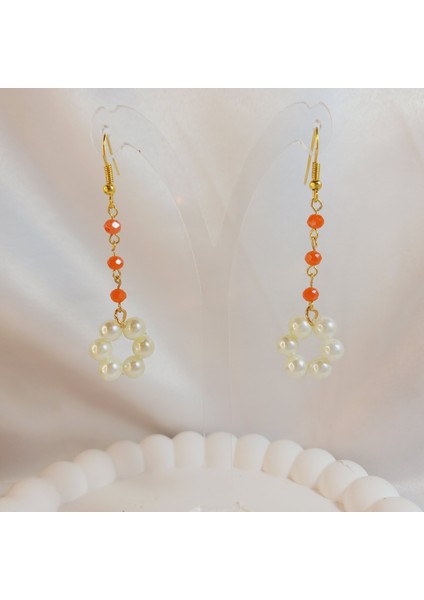 Kristal Taşı Sallantılı Inci Boncuk Çiçek Küpe fiyatları