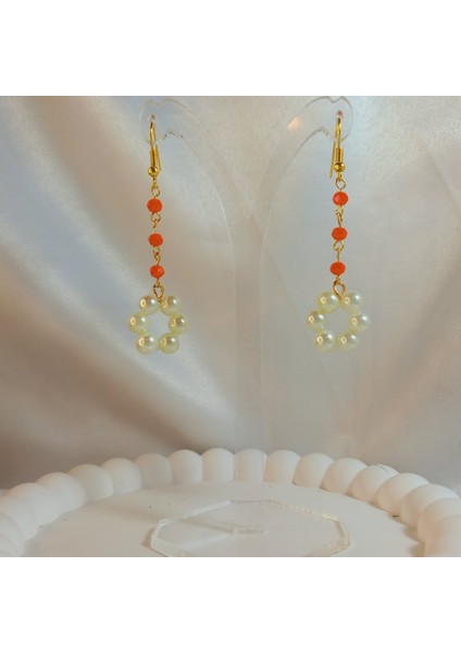 Kristal Taşı Sallantılı Inci Boncuk Çiçek Küpe fırsatları