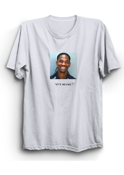 Travis Scott, It's Miami, Cactus Jack, Rap, Hiphop Unisex %100 Pamuk Tişört