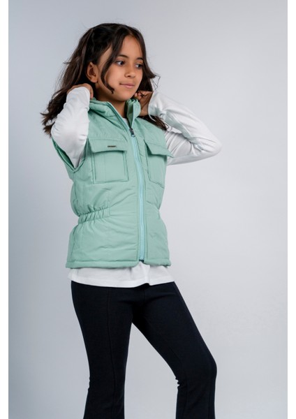 Kız Çocuk Beli Lastikli Yelek G1701