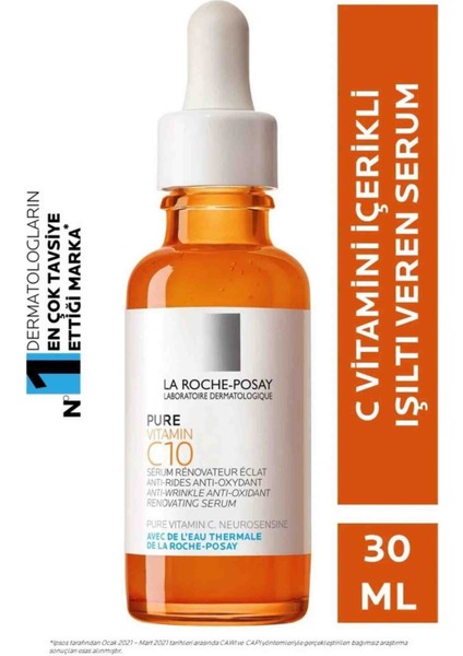 Pure Vitamin C10 Antioksidan Adet 30 ml Serum