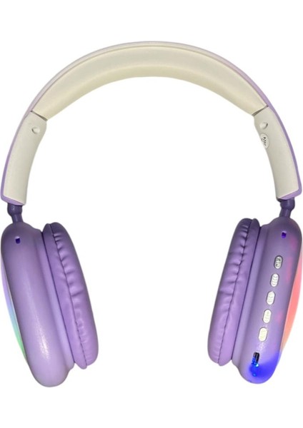 Rgb Işık Özellikli Süper Bass+ Hi - Fi Kaliteli Kafaüstü, Kulaküstü Kablosuz Bluetooth Kulaklık