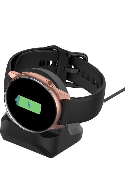 Samsung Galaxy Watch 5 ile Uyumlu 44MM Silikon Şarj Standı Taban Standı Sabitleyici Masaüstü Taban Montaj Tutucu Standı