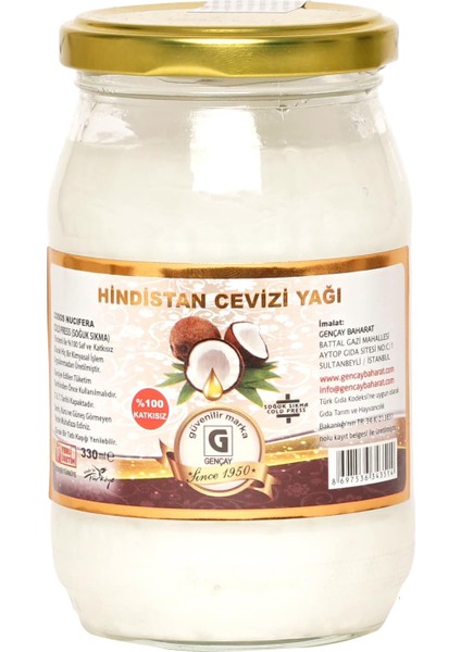 Hindistan Cevizi Yağı 330 ml