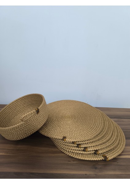 6 Adet 32 cm Gold Supla / Amerikan Servis/ Sepet 20 cm *6 cm