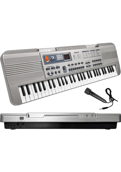 NR-610 Çocuklar İçin 61 Tuşlu USB MP3 Pilli Mikrofonlu Org