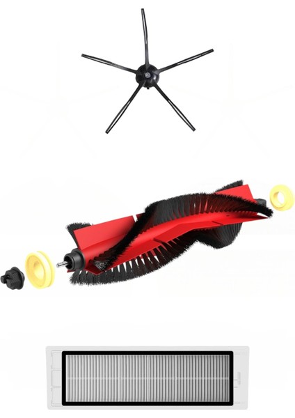 S5 Max, S6, S6 Pure, S6 Max V Beyaz Robot Süpürge Uyumlu 3'lü Yedek Parça Seti