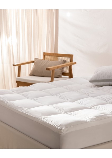 Angel King Size Yatak Pedi - Beyaz