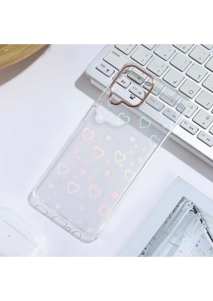 Galaxy M32 Kılıf Zore Sidney Desenli Sert Kapak