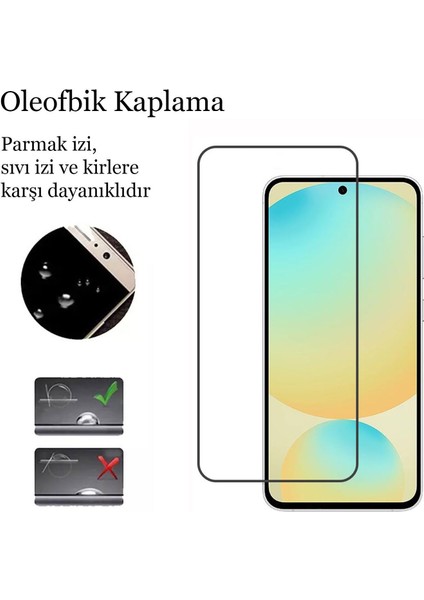 Samsung Galaxy S24 Fe Cam 5d Tam Kaplayan 9h Temperli Ekran Koruyucu