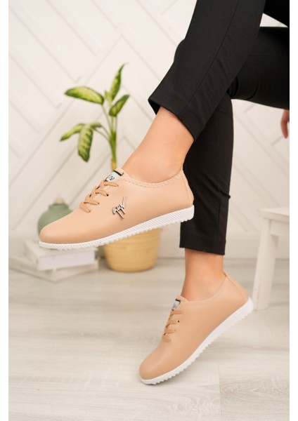 Kadın Emil Shoes Günlük Bağcıklı Bej Ayakakkabı modelleri