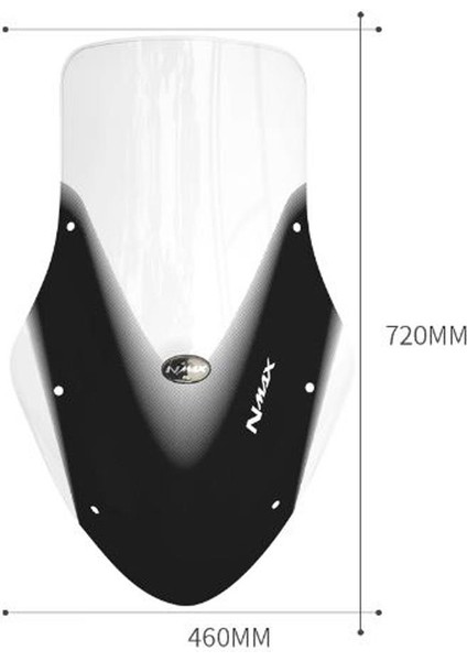 Nmax 125/155 2021-2024 72CM Tur Camı Braketli Şeffaf modelleri