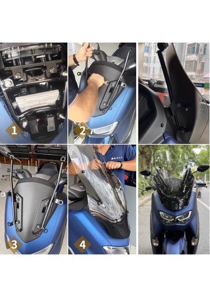 Nmax 125/155 2021-2024 72CM Tur Camı Braketli Şeffaf indirimleri