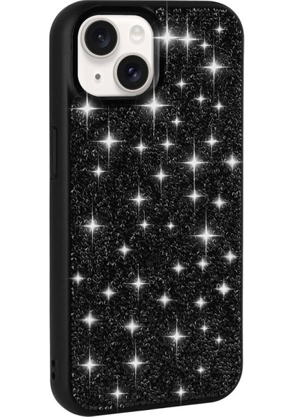 Apple iPhone 15 Kılıf Parlak Taşlı Tasarım Zore Pırlanta Kapak