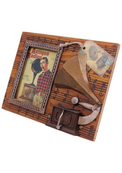 Dekoratif Metal Çerçeve Gramofon Dekorlu Vintage Hediyelik fiyatları