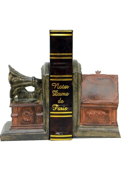 Kitap Stopper Gramafon & Pikap Dekoratif Hediyelik