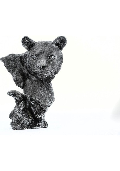 Dekoratif Polyester Çita Kedi Biblo 35 cm Dekoratif Hediyelik