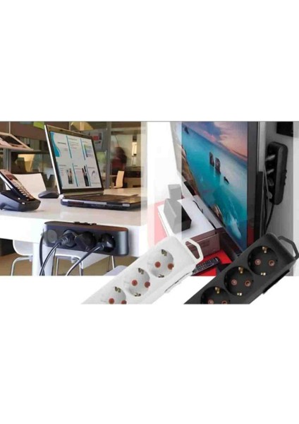 Multi-Let 5 Li 3x2.5 Öznur Kablo Tam Bakır (1 ile 15 Metre Arası) Topraklı Çocuk Korumalı Uzatma Grup Priz ( 3x2.5 Ttr Öznur Kablo Tam Bakır)