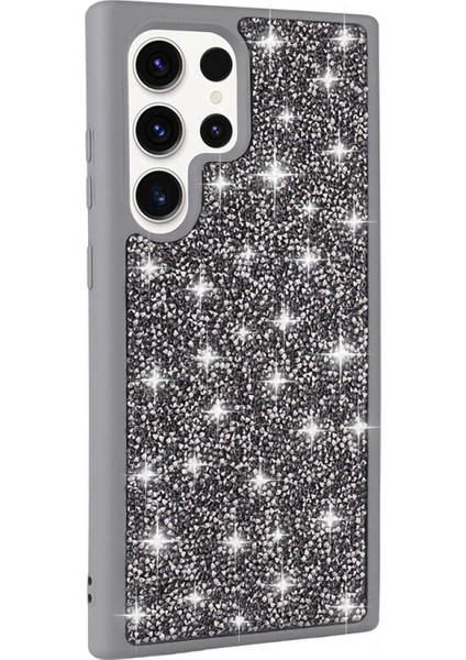 Galaxy S23 Ultra Kılıf Parlak Taşlı Tasarım Zore Pırlanta Kapak