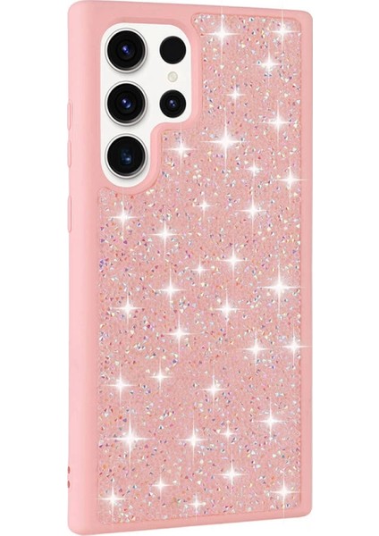 Galaxy S23 Ultra Kılıf Parlak Taşlı Tasarım Zore Pırlanta Kapak