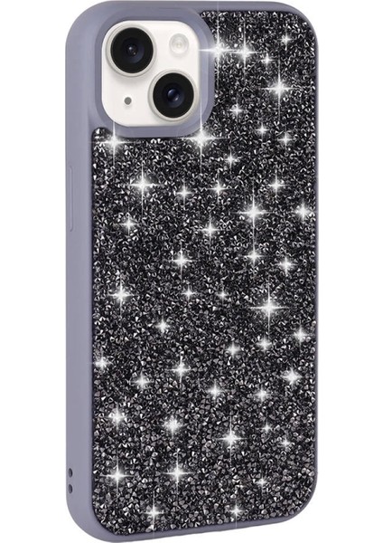 Apple iPhone 15 Plus Kılıf Parlak Taşlı Tasarım Zore Pırlanta Kapak